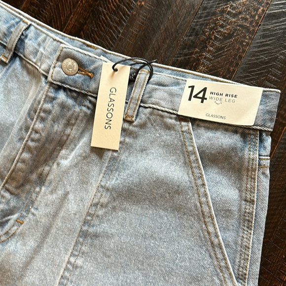 Glassons High Rise Wide Leg Denim - Picture 2 of 6